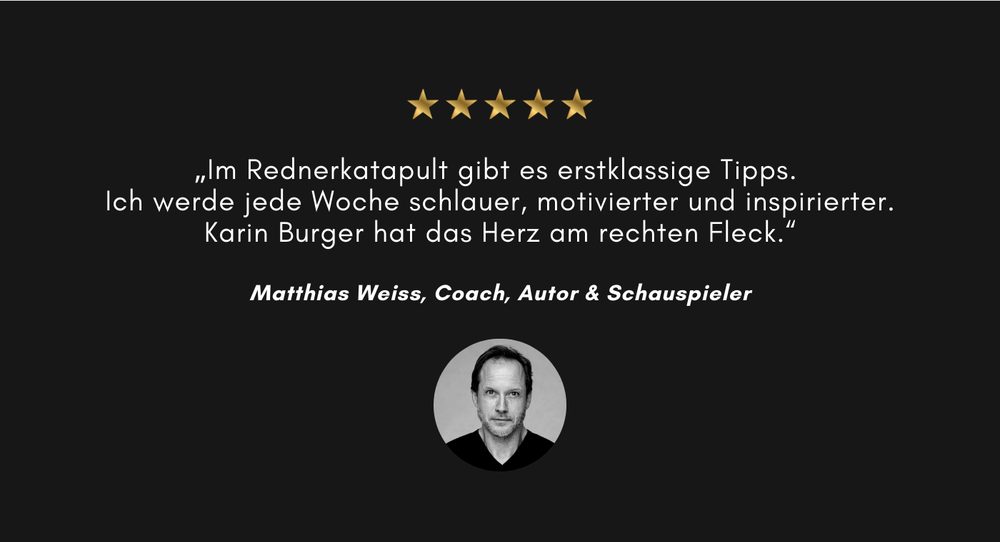 Testimonial von Matthias Weiss, Coach, Autor & Schauspieler